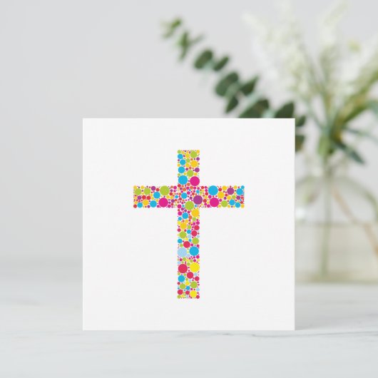 Colorful Christian Cross 招待状 (スタンド正面)