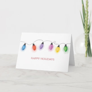 Colorful Christmas Bulbs Folded Holiday Card サンキューカード