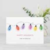 Colorful Christmas Bulbs Holiday Card シーズンカード (スタンド正面)