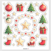Colorful Christmas Elements Set シール (シート)