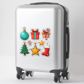 🎄 Colorful Christmas Holiday Elements Set ✨ シール (スーツケース)