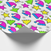 Colorful Christmas Holiday Seamless Pattern ラッピングペーパー (角)