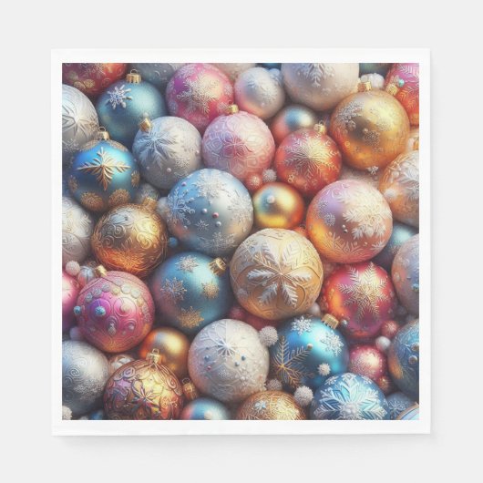 Colorful Christmas napkins! スタンダードランチョンナプキン (正面)