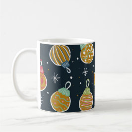 Colorful Christmas Ornament Pattern Mug コーヒーマグカップ