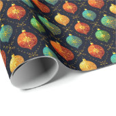 Colorful Christmas Ornaments ラッピングペーパー (ロールコーナー)