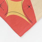 Colorful Christmas Photo Message Retro Sputnik フリースブランケット (角)