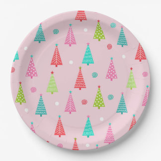 Colorful Christmas Plates ペーパープレート