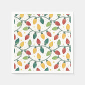 Colorful Christmas String Lights Pattern スタンダードカクテルナプキン (正面)