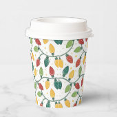 Colorful Christmas String Lights Pattern  紙コップ (右)