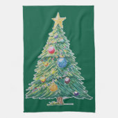 Colorful Christmas Tree キッチンタオル (縦)