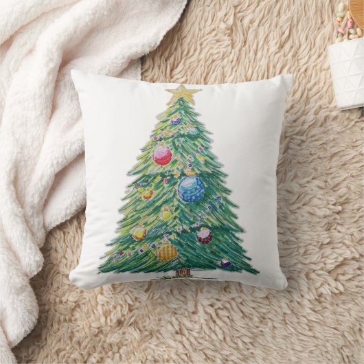 Colorful Christmas Tree クッション (ブランケット)