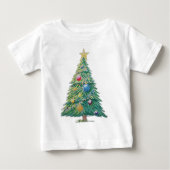 Colorful Christmas Tree ベビーTシャツ (正面)