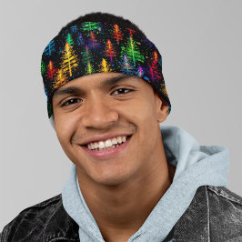 Colorful Christmas Tree Glow In Dark Forest タイヘッドバンド