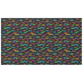 Colorful Christmas Tree Glow In Dark Forest テーブルクロス (正面(横))