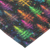 Colorful Christmas Tree Glow In Dark Forest テーブルクロス (アングル)