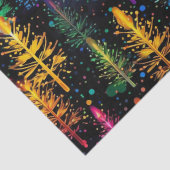 Colorful Christmas Tree Glow In Dark Forest 薄葉紙 (詳細)