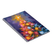 Colorful Christmas Tree Lights Watercolor ノートブック (右側)