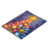 Colorful Christmas Tree Lights Watercolor ノートブック (左側)