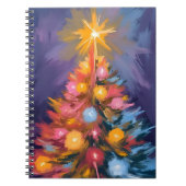 Colorful Christmas Tree Lights Watercolor ノートブック (正面)