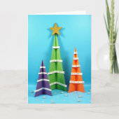 Colorful Christmas Trees カード (正面)