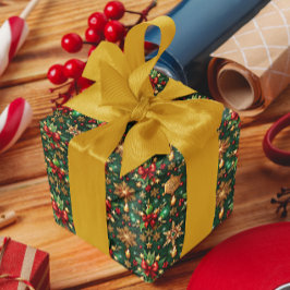 Colorful Christmas Vibe Festive Pattern ラッピングペーパー