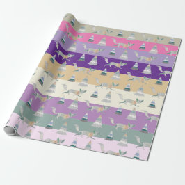 Colorful Christmas Winter Wonder Land ラッピングペーパー