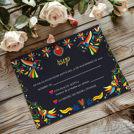 Colorful Cinco de Mayo Fiesta Spanish Wedding 出欠カード