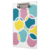 Colorful Circle Design – Fun Geometric Print クリップボード (左)
