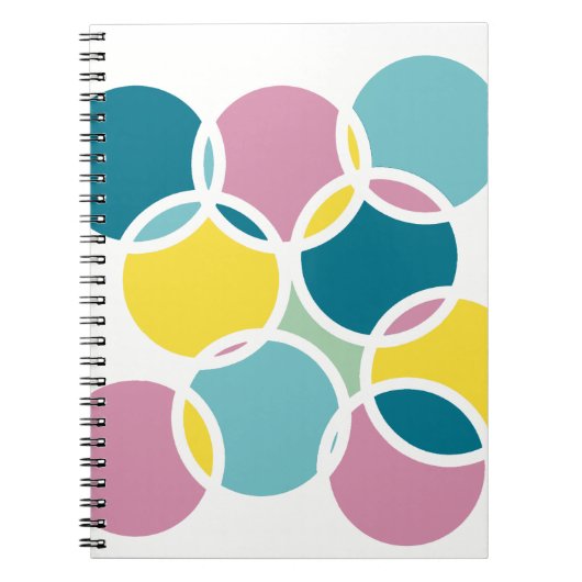 Colorful Circle Design – Fun Geometric Print ノートブック (正面)