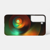 Colorful Circles Modern Abstract Art Pattern #18 Samsung Galaxyケース (裏面横)