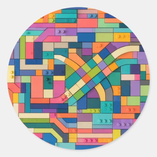 Colorful Circuitry ラウンドシール (正面)