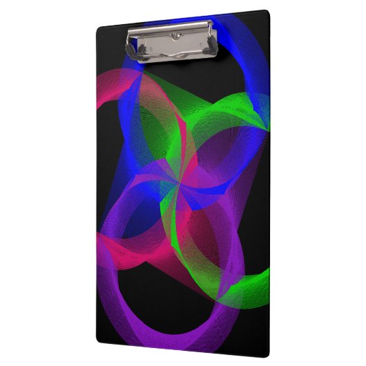 Colorful Circular Blend Geometric Clipboard クリップボード (左)
