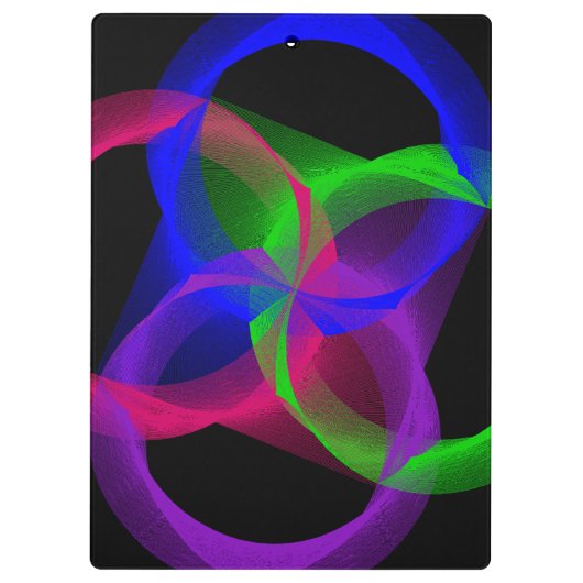 Colorful Circular Blend Geometric Clipboard クリップボード (裏面)