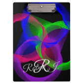 Colorful Circular Blend Geometric Clipboard クリップボード (正面)