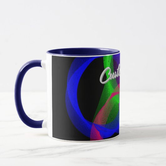 Colorful Circular Blend Geometric Coffee Mug マグカップ (左)