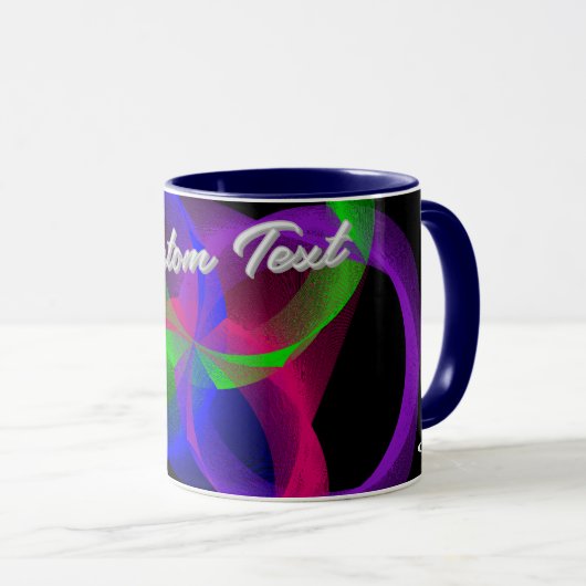 Colorful Circular Blend Geometric Coffee Mug マグカップ (正面右)