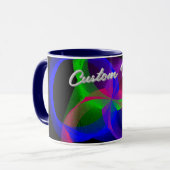 Colorful Circular Blend Geometric Coffee Mug マグカップ (正面左)