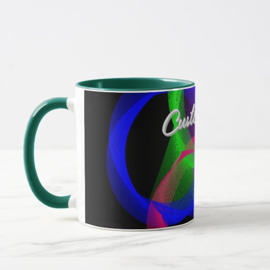 Colorful Circular Blend Geometric Coffee Mug マグカップ (左)