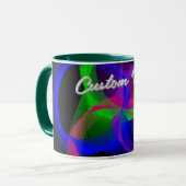 Colorful Circular Blend Geometric Coffee Mug マグカップ (正面左)