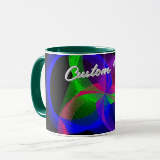 Colorful Circular Blend Geometric Coffee Mug マグカップ (正面左)