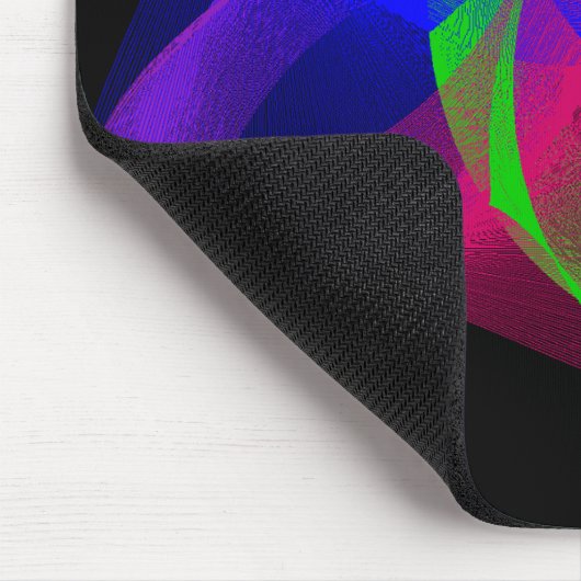 Colorful Circular Blend Geometric Mouse Pad マウスパッド (コーナー)