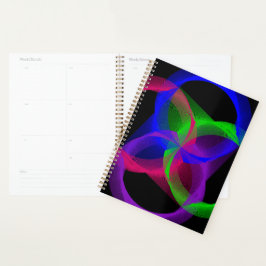 Colorful Circular Geometric Blend Spiral Planner プランナー手帳