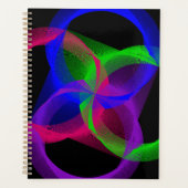 Colorful Circular Geometric Blend Spiral Planner プランナー手帳 (正面)