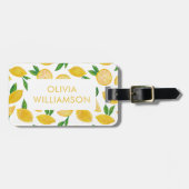 Colorful Citrus Lemon pattern ラゲッジタグ (正面横)