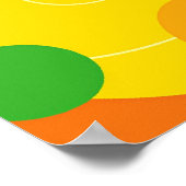 Colorful Citrus Lime Bubbly Fun Circle Dots Poster ポスター (角)