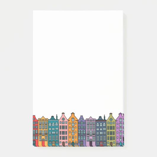 Colorful City Row Houses Post-it® Notes  ポストイット (正面)