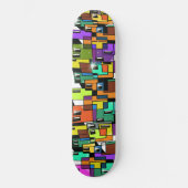 Colorful Cityscape Skateboard Deck スケートボード (正面)