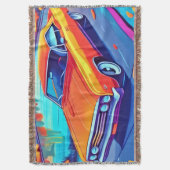 Colorful Classic Ride Design スローブランケット (正面縦)