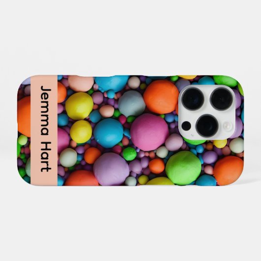 Colorful Clay Phone Case iPhoneケース (裏面横)
