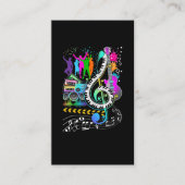 Colorful Clef Music Note Musician Pianist 名刺 (正面)